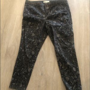 Democracy AB Technology leopard print green camouflage pant jeans size 16